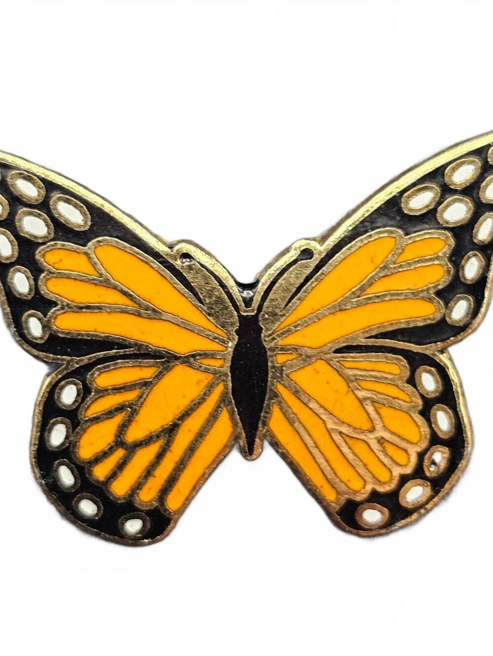 Orange Butterfly Brooch